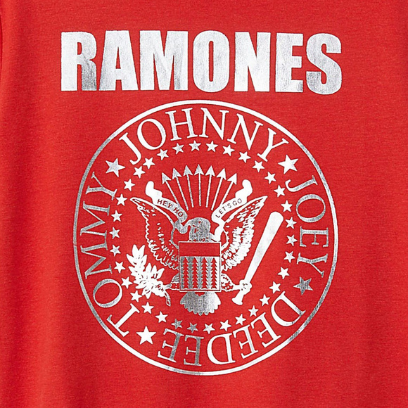 Ramones Logo Foil Logo punk rock cotton H&M T-Shirt 4-6 6-8 8-10 Boys NWT - Picture 2 of 2